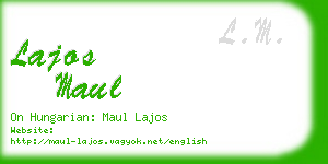 lajos maul business card